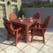 Highwood Usa Hamilton 5pc Square Outdoor Patio Furniture Dining Set AD-DNA44-RED - alternate 2